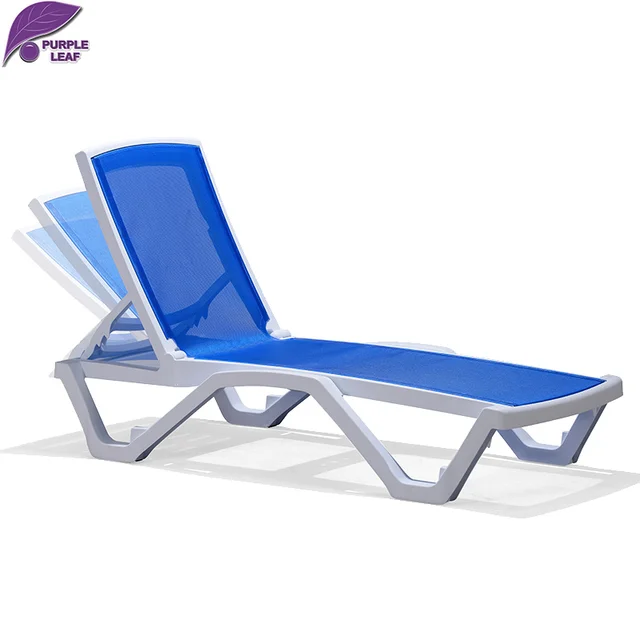 PURPLE LEAF Sun Lounger Beach Folding Chair Portable Parasol Deckchair Leisure Solarium Couch