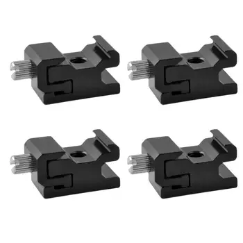 

Black Metal Cold Shoe Flash Stand Adapter with 1/4-inch -20 Tripod Screw (4 Packs)