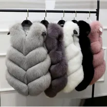 Жилет, новые модные зимние меховые шубы из искусственного меха, женский меховой жилет, женская меховая куртка, меховой жилет для женщин