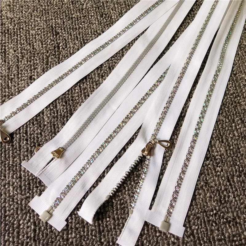 CNCRAFT 5 шт. белый цвет блестящий нейлон смолы молнии Портной Швейные Инструменты Аксессуары для одежды 60 см длина