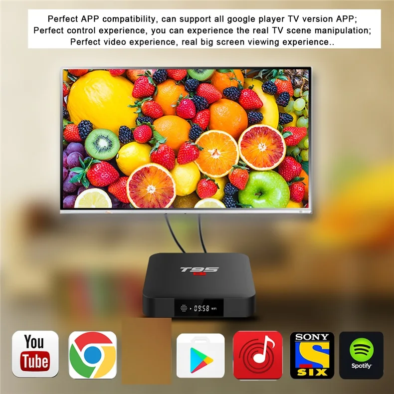 T95 S1 5 шт Android 7,1 tv box Amlogic S905W Quad кор 2 GB + 16 GB/1G 8G smart tv box