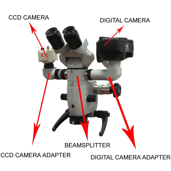  Zeiss Type Slit Lamp Microscope Beam Splitter With SLR Camera Adapter