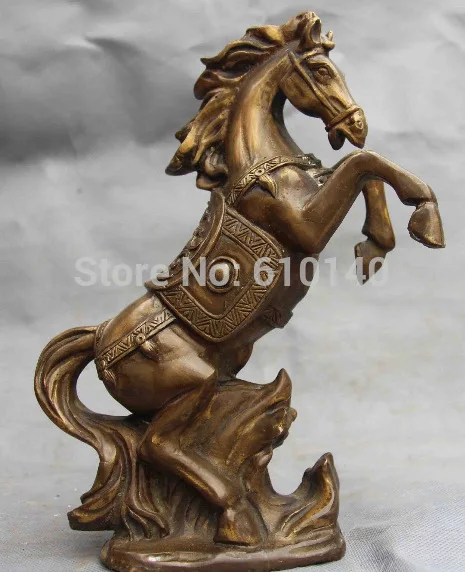 9 Classical Royal Copper Bronze Feng Shui Lucky run War Horse Steed Art Statue | Дом и сад
