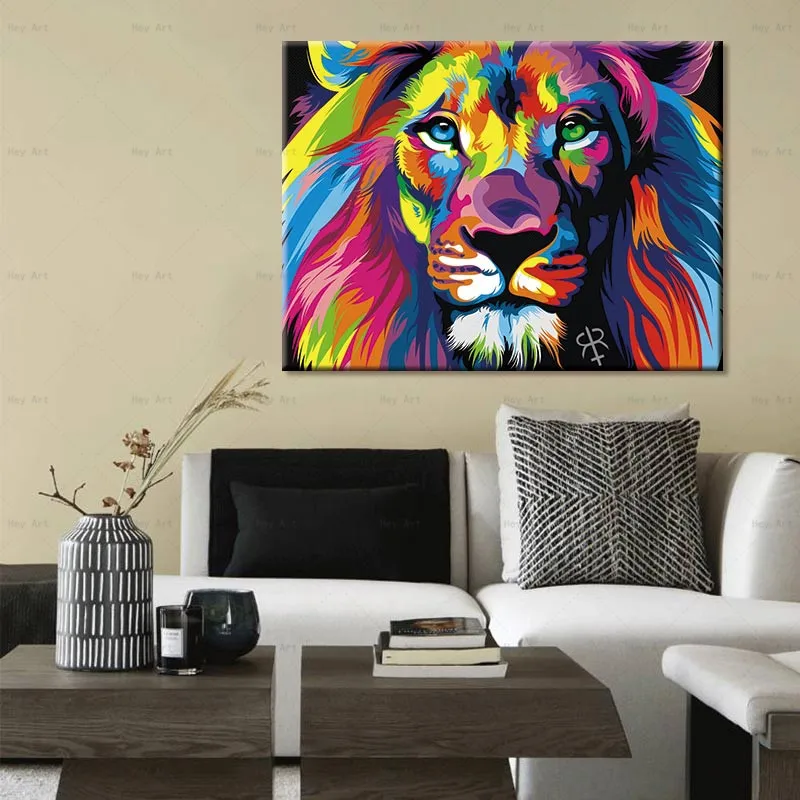 Abstract poster Decorative Pictures animal Print Lion Canvas Painting Frameless wall art for home decor Abstract poster Decorative Pictures animal Print Lion Canvas Painting Frameless wall art for home decor