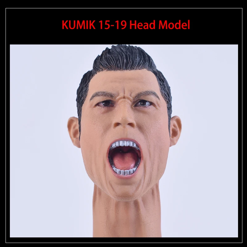 KUMIK Cristiano Ronaldo Roar MADRID HEAD SCULPT Action Figures 1/6 ... - KUMIK Cristiano RonalDo Roar MADRID HEAD SCULPT Action Figures 1 6 Scale Annex KM15 19 Fit