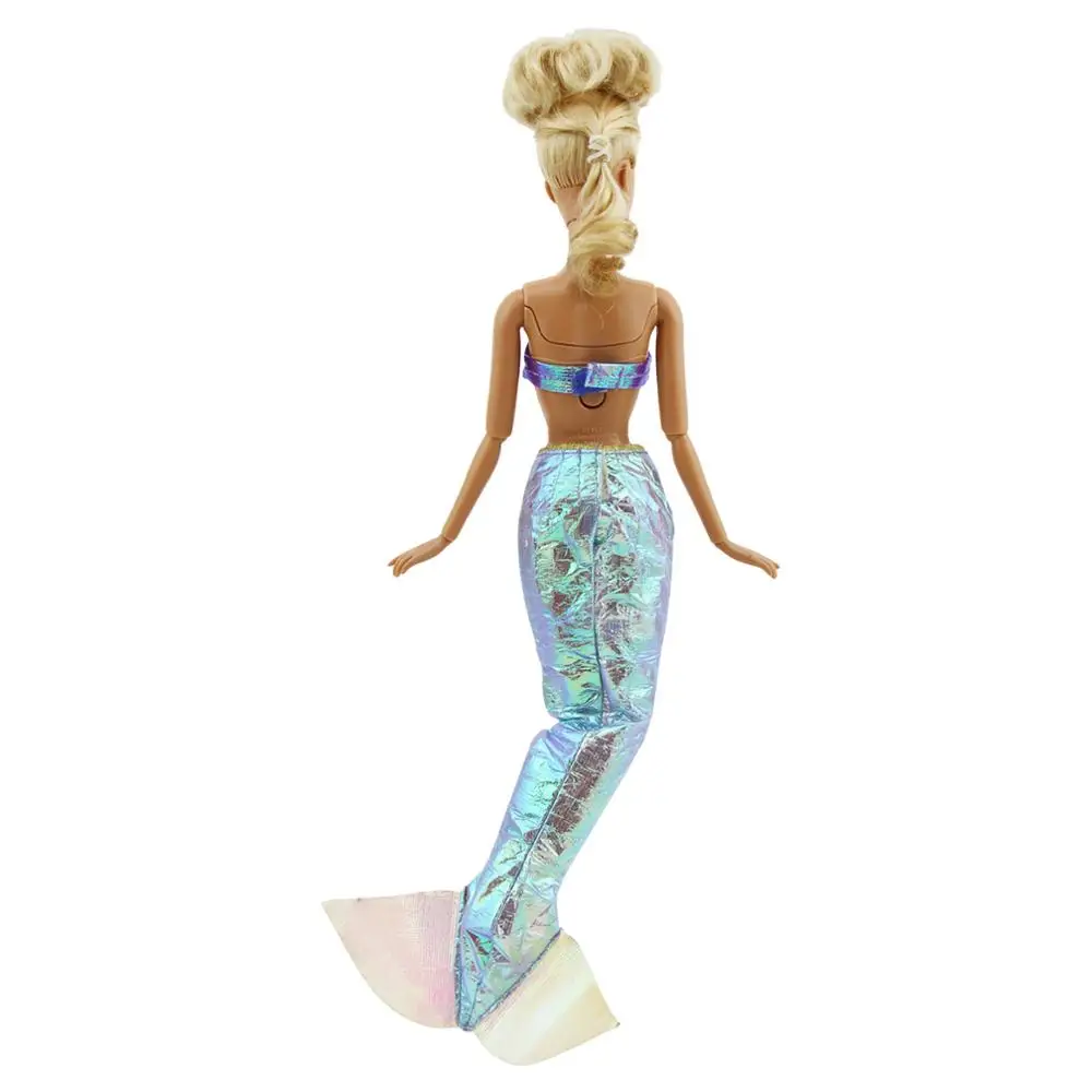 Fairy Tale Mermaid Costume Dressing Princess Outfit Top Bra Fishtail Clothes For Barbie Doll Dollhouse Accessories xMas Gifts