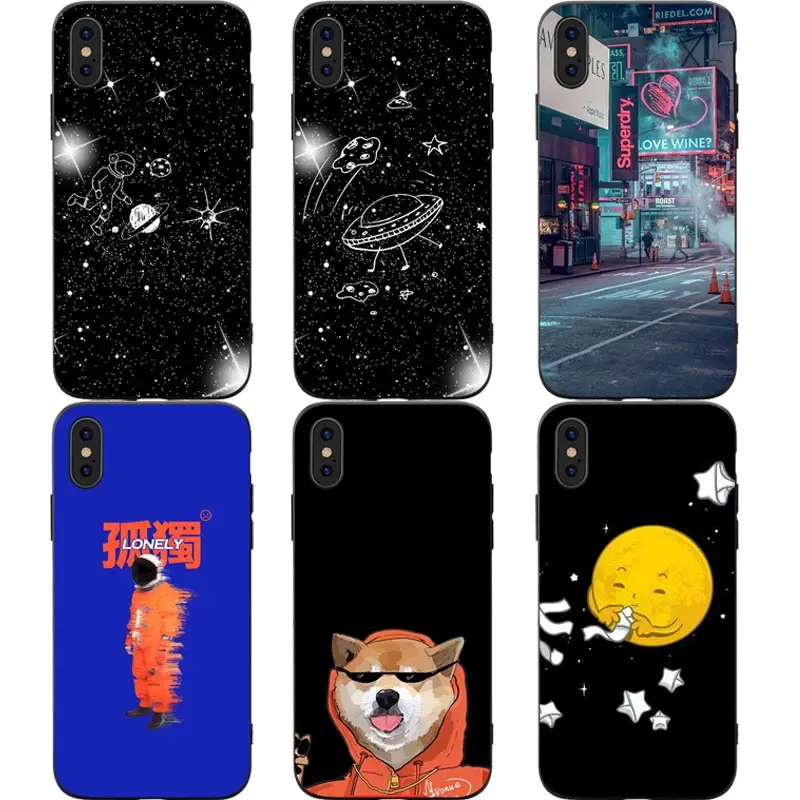 

Cool Cute universe Phone Cases Cover for iphone X XR XS MAX 6 6s 7 8 Plus TPU Cover Coque For iphone 7 8Plus iphone 5SE Cases