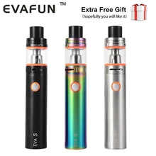EVA S Starter Kit SS Electronic Cigarette 2400mAh Built-in Battery 5ml Top Fill Tank Atomizer Vape Pen Kit vs Stick V8 Vaporizer EVA S Starter Kit SS Electronic Cigarette 2400mAh Built-in Battery 5ml Top Fill Tank Atomizer Vape Pen Kit vs Stick V8 Vaporizer