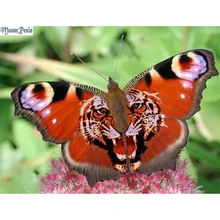 MOONCRESIN Diy Diamond Painting Tiger Butterfly Diamond Mosaic Full Diamond Embroidery Cross Stitch Decoration Square Paintings dazzle butterfly prints diamond paintings