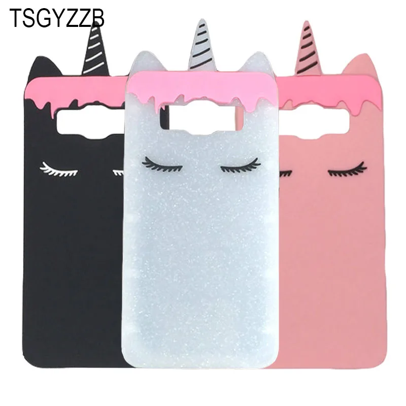 

For Samsung Galaxy J2 Prime G532F Grand Prime G530 J5 2016 J510 J7 2015 Case 3D Silicon Unicorn Horse Cute Soft Phone Back Cover