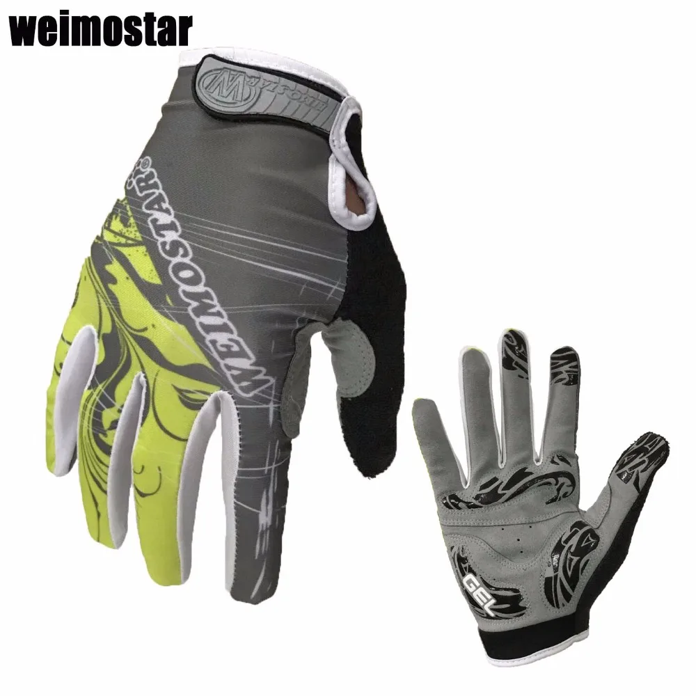 Weimostar Green Cycling Gloves Men/women Shockproof Full Finger