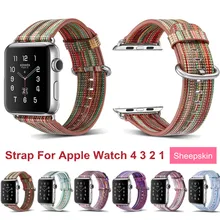 Straps for Apple Watch Band 38mm 40mm Genuine Leather Strap Bracelet Women for Apple Watch 44mm 40mm Band Series 4 3 2 Bands