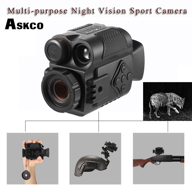 - Askco Mini Multifunction IR Digital Infrared Monocular Day Night Vision Telescope Night Vision Scope For Camera Video Hunting