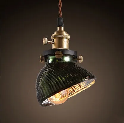 

America Country Vintage Pendant Light With Glass Lampshade In Loft Industrial Pendant Lamp Handlamp Suspenison Luminaire