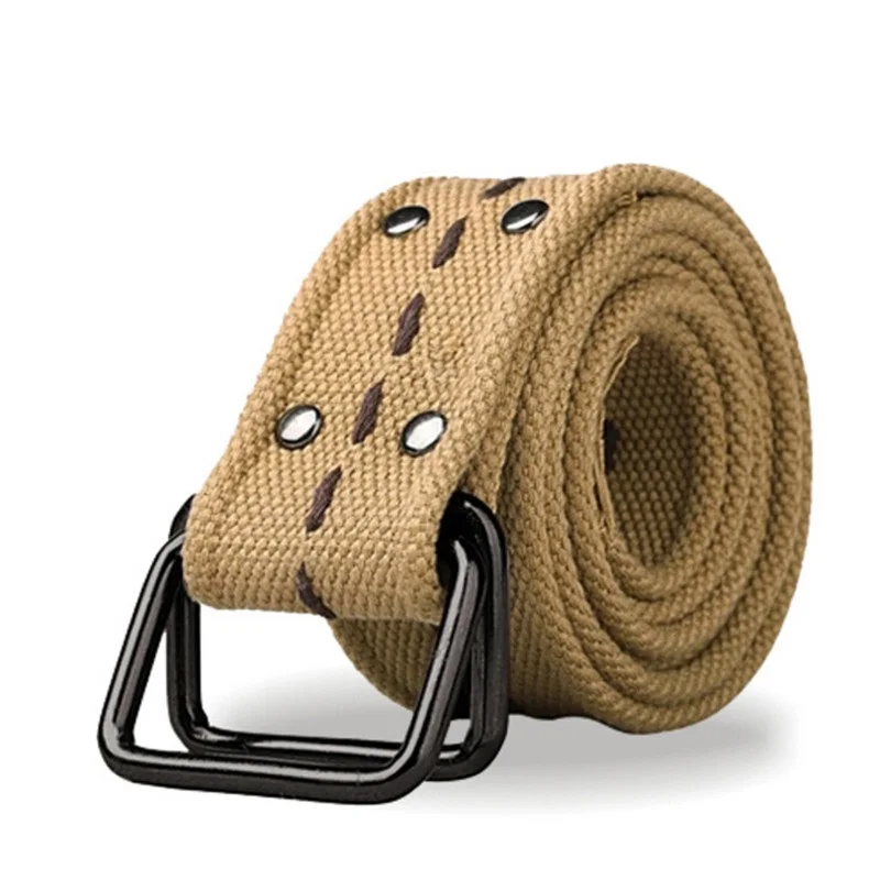 Men Cotton Woven Canvas Belt Men's Outdoor Leisure Nylon Beltin Men's