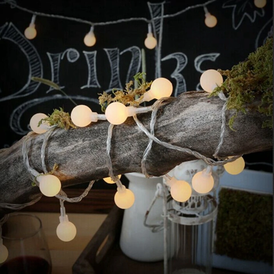 AC110/220V 10M 30M 50M Garland led Fairy lights holiday Ball String Lights Christmas tree Lights for Festival Holiday Star Party