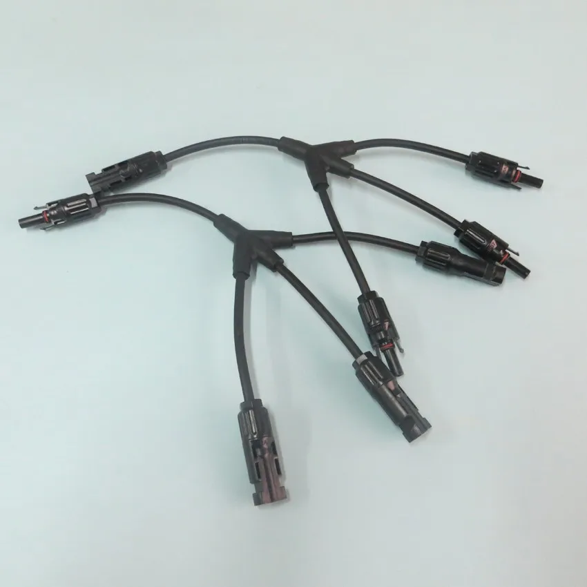 

Flexible Solar Panel Connector 3 input 1 output wIith male and female MC4 Connector UV-Resisted Cooper