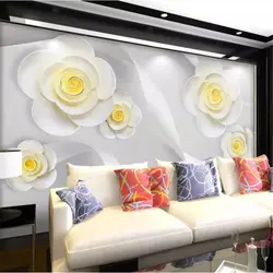 Beibehang заказ обои papel де parede 3d Фото Фреска тиснением цветок гостиная стерео задний план обои для стен