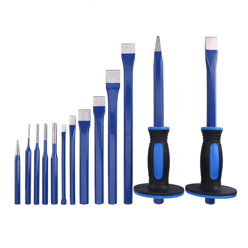 

Multi Size and Styles Alloy Steel Punching Pin Flat Chisel Rivet Screw Mark Hole Woodworking Carving Tool Set