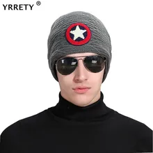 YRRETY унисекс флисовая подкладка вязаная шапка шерсть теплая зимняя Толстая мягкая эластичная шляпа для мужчин и женщин модные вязаные шапочки и шапочка