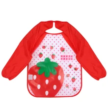 Непромокаемое покрытие для малышей, новое качество, разноцветный и мультяшный принт, длинный рукав, toders, животные, шарф для малышей, свободное платье для кормления