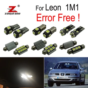 

15pc X LED License plate lamp + Interior dome map Light Kit for Seat Accessories for Leon 1M 1 (1999-2006)