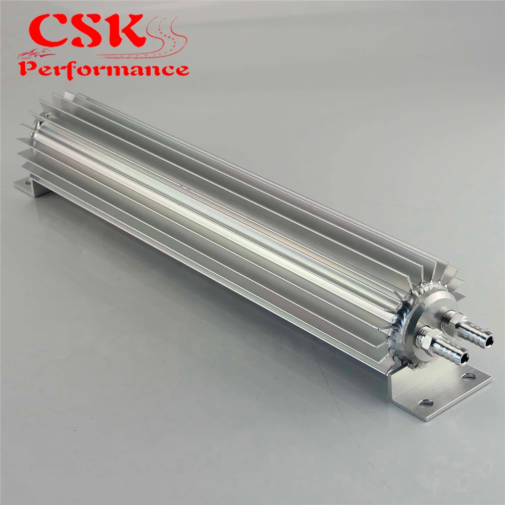 

15" Double Pass Aluminum Finned Transmission Oil Cooler Universal Fit Silver