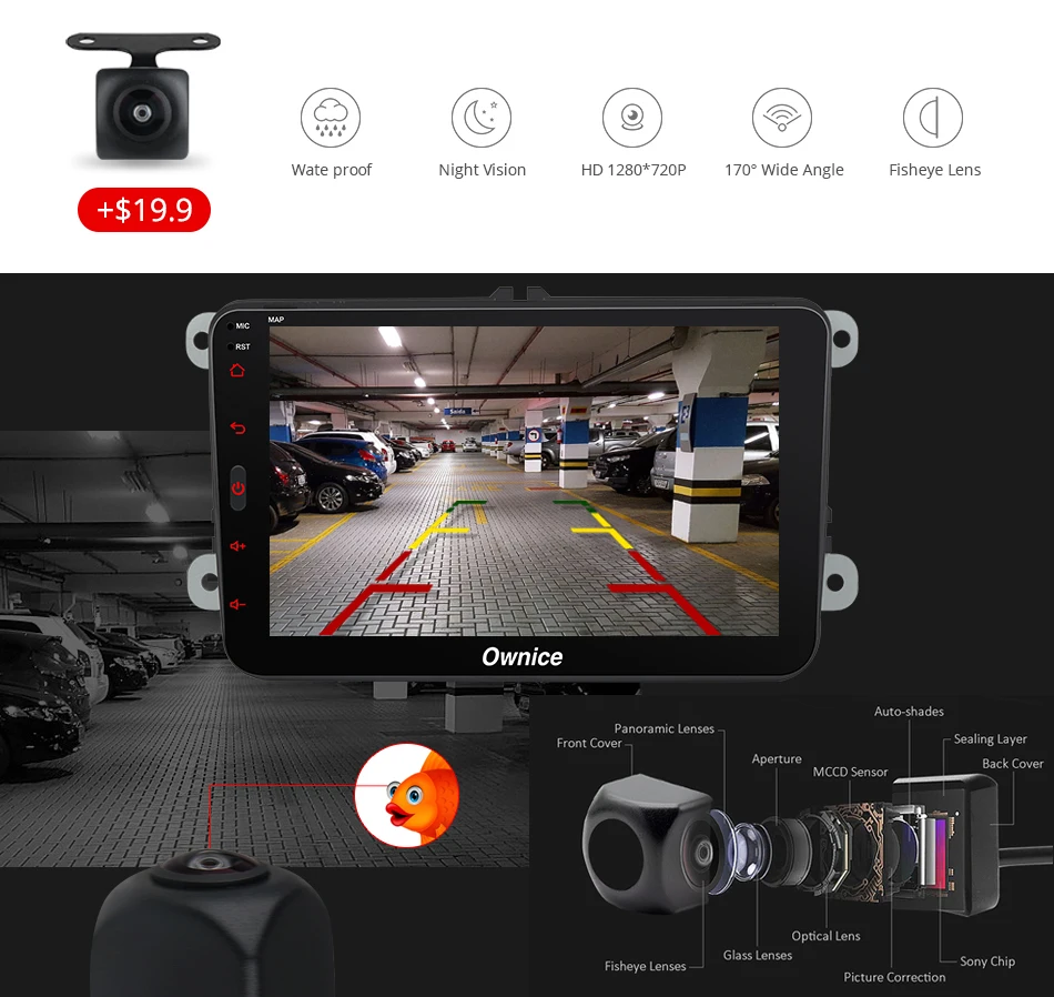 Clearance Ownice 2 Din K1 K2 Android 9.0 Octa Core Car DVD Player For Volkswagen Passat POLO GOLF Skoda Seat 4G LTE Nerwork 32GB ROM 44