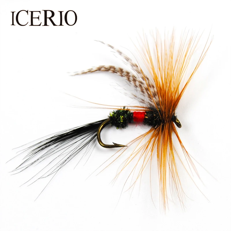 ICERIO 10 шт. Royal Wulff Brown Hackle приманки на форель для ловли нахлыстом #12|fishing lure|fly fishing