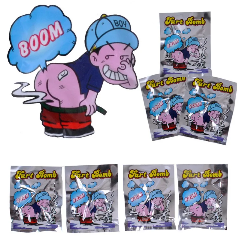 

10pcs Funny Fart Bomb Bags Stink Bomb Smelly Funny Gags Practical Jokes Fool Toy