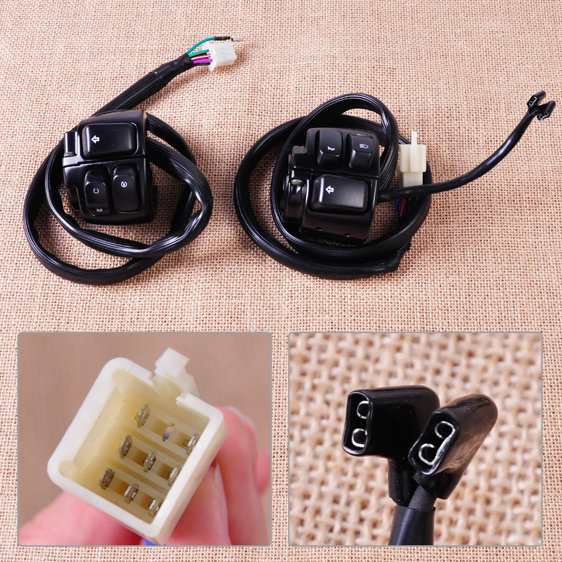 

CITALL motorcycle 1" Handlebar Kill Switch+ Ignition start + right Horn High/Low Beam turn signal for Harley Softail Dyna