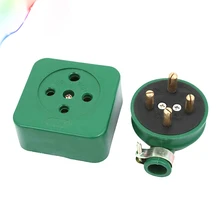 Pino redondo verde 3 fase 4 fio 3p4w soquete industrial conjunto 16a ac 440v