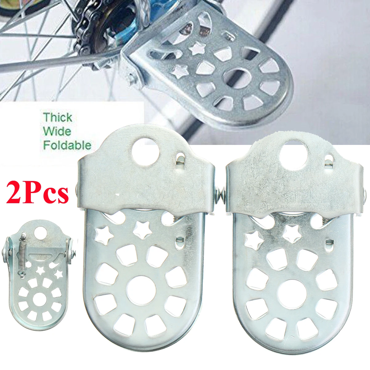 1 Pair Bike Pedals Footrest Bicycle Bike Back Seat Child Safety Cushion