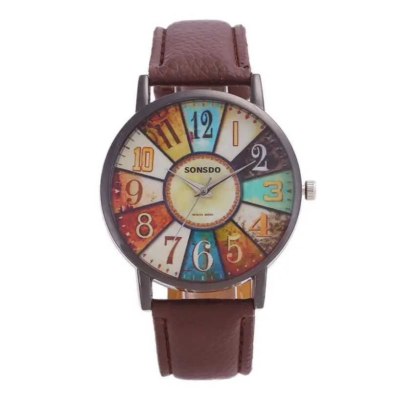 Relogio feminino Kobiet Zegarki Retro Dziewczyna Dorywczo Zegarek Kwarcowy Dorywczo Skóry Ladies Dress Zegarki Kobiety Zegar Montre Femme # C