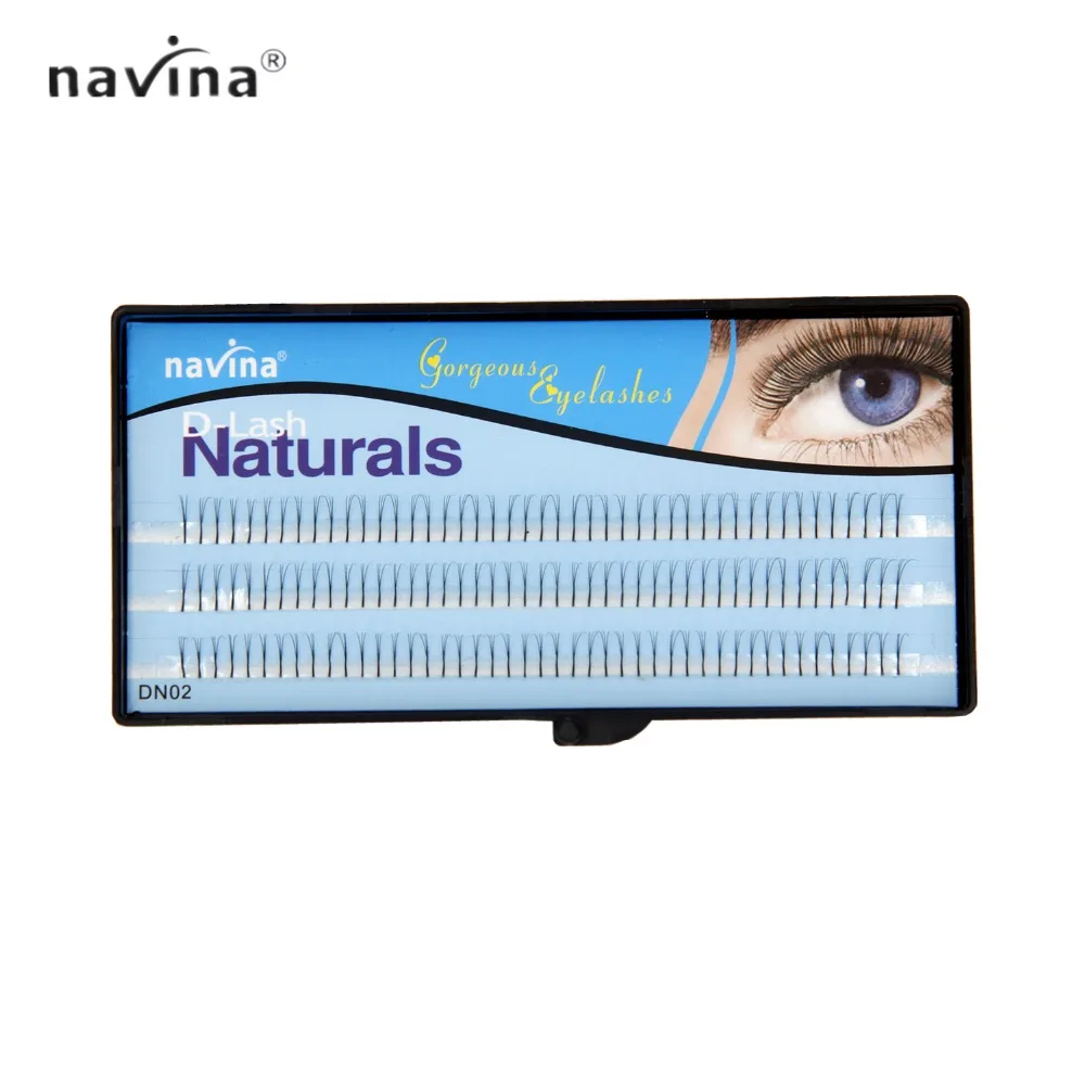 Navina 10 шт./партия натуральные Мягкие Накладные ресницы 3D ресницы W lash Deluxe ресницы Объемные Накладные ресницы