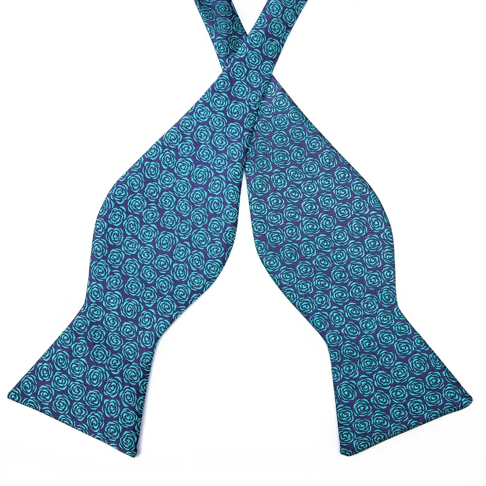 Dibangu Фирменная Новинка шелковые мужские Self галстук-бабочка роскошный простой галстук бабочка синий цветочный Бизнес Свадебные LH-070