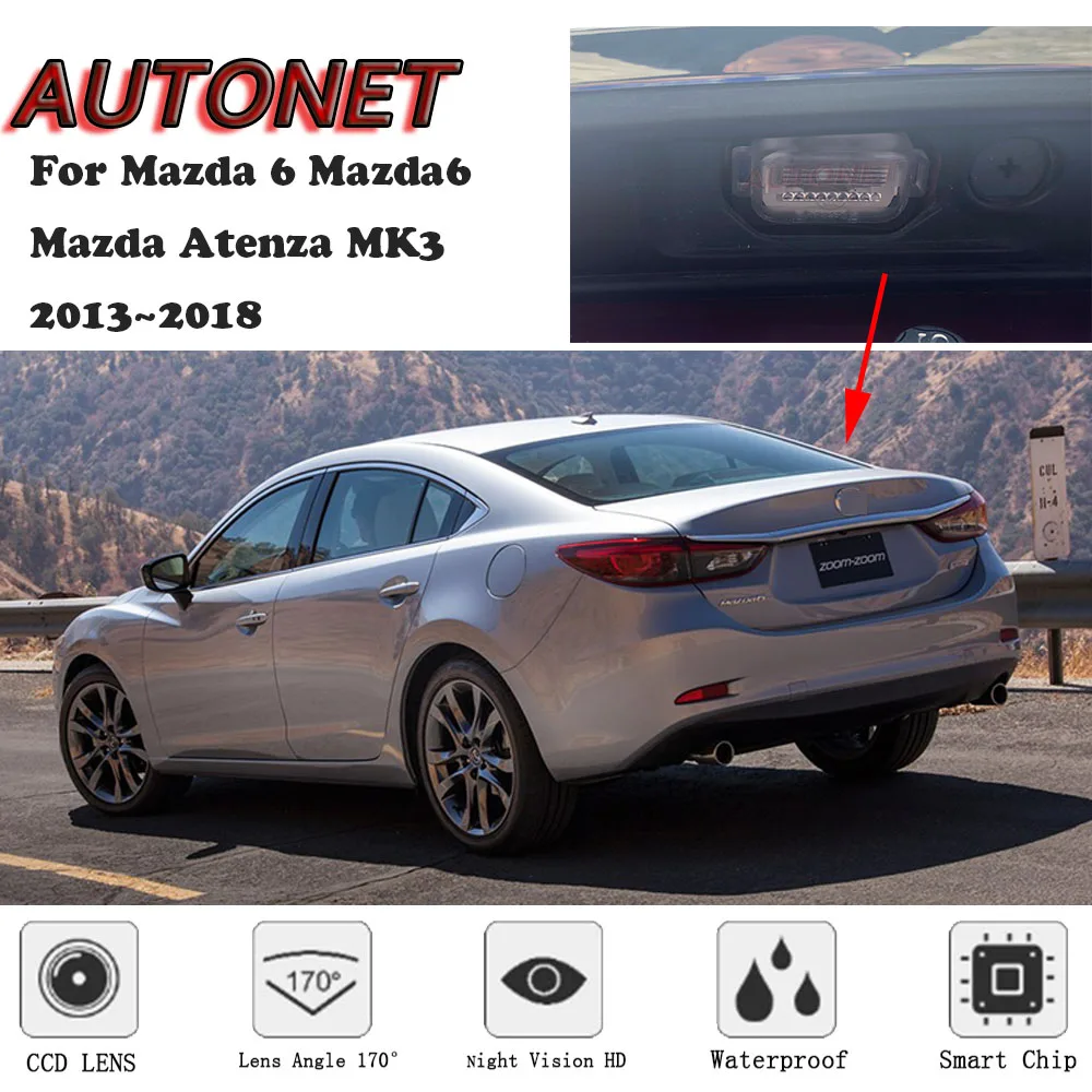 Камера заднего вида с ночным видением для Mazda 6 Mazda6 Atenza MK3 2013 ~ 2018CCD/камера или
