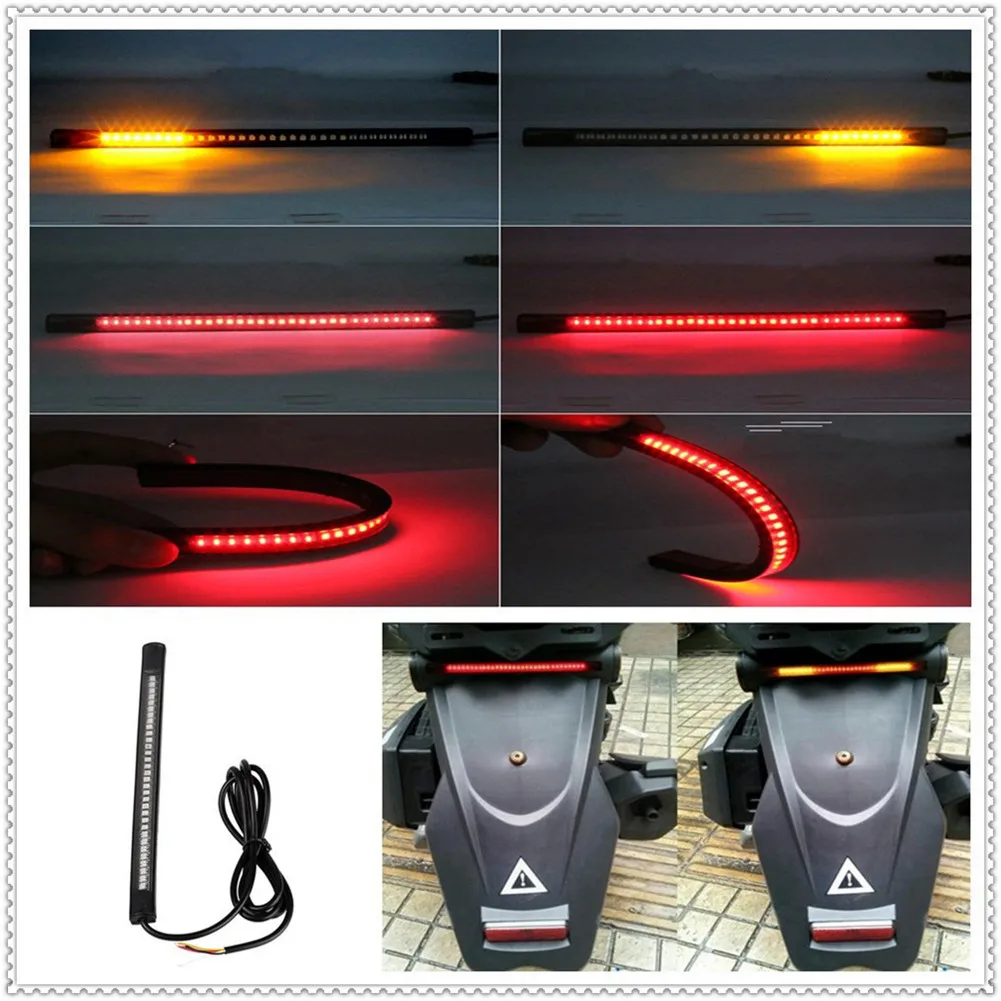 

Motorcycle Strip LED Tail Brake Stop Turn Signal Light for CALIFORNIA Custom TouRing Classic ELDORADO GRISO MGX21
