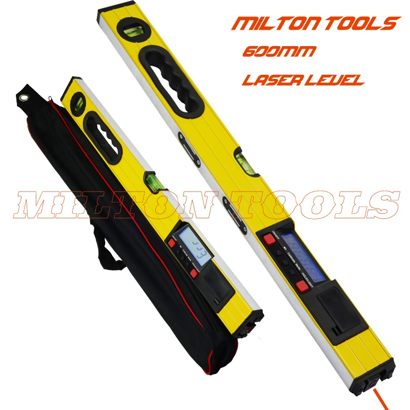 

Spirit Level 600mm 400mm Digital Laser Level Ruler Angle Gauge Finder Horizontal Vertical Cross Line Laser Leveler