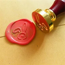 Складной кролик белый кролик Воск печать штамп/уплотнения Воск печать/зайчик штамп пользовательские Винтаж милый кролик изображением животного логотип Воск печать