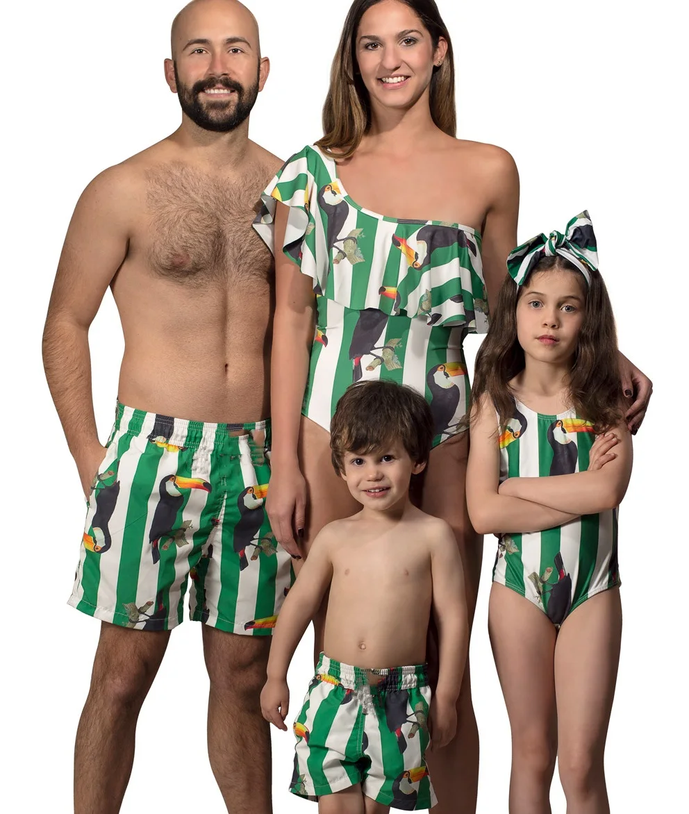 Одинаковая одежда для купания для всей семьи купальные костюмы Бикини для мамы и дочки плавки для папы и сына одежда для мамы и дочки пляжное платье