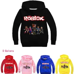 Детская рубашка с длинными рукавами, весенне-осенняя одежда Hoddie, ROBLOX, топ с красным носом для мальчиков, свитер с пятью персонажами