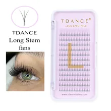TDANCE ресницы для наращивания с длинным стержнем предварительно изготовленные вееры термоклееные ресницы русские объемные ресницы из норки инструменты для наращивания макияжа