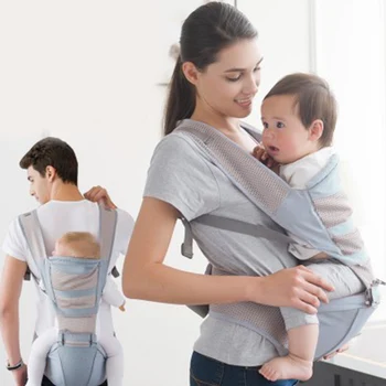 

Multi-function Backpack Pouch for Baby Baby Carrier Breathable Front Holding Baby Carrier Shoulders Strap Waist Stool New