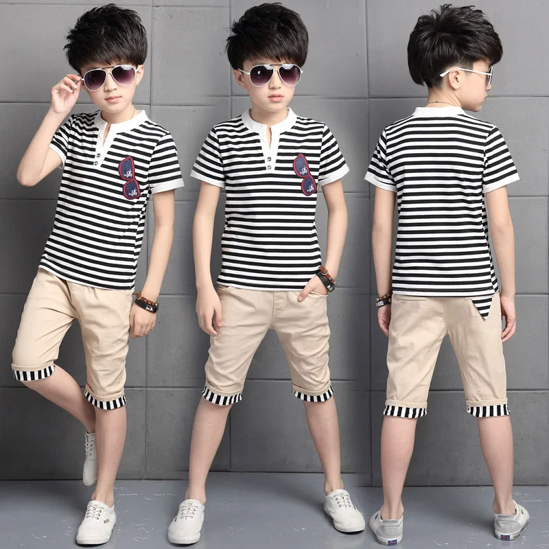 Boys summer set 2018new children's clothing four 8 years old Big boy
