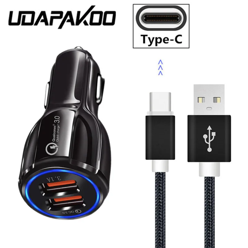 

For Xiaomi Mi 8 SE Max 2 3 Short Type C USB Wire For Samsung galaxy Note 9 8 S8 A5 2017 A9 Star QC 3.0 Fast car charger adapter