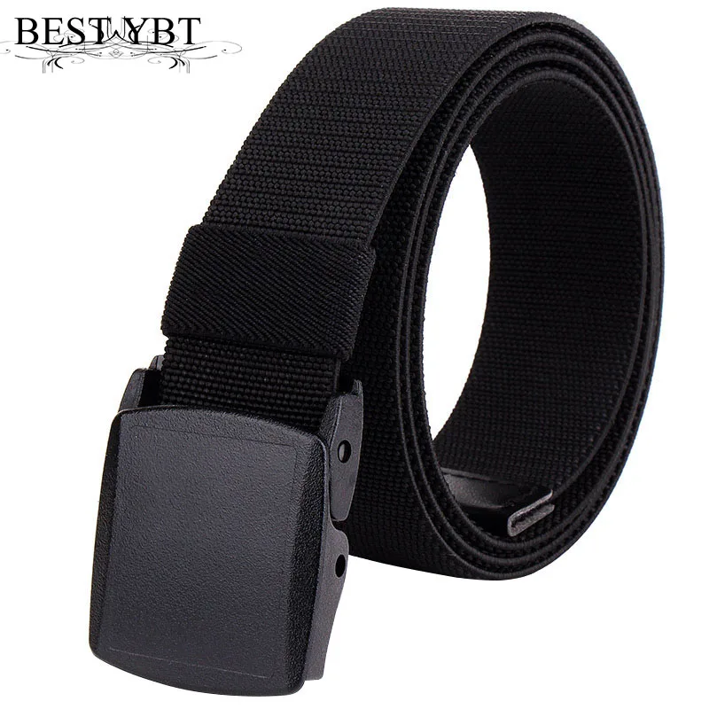 Best YBT Unisex Nylon belt Plastic buckle Stretch elastic belt women ...