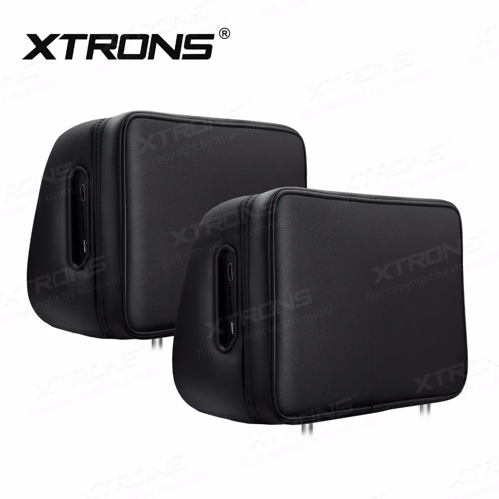 Автомобильный DVD плеер XTRONS на подголовник 10 1 дюйма с сенсорной панелью и кожаным