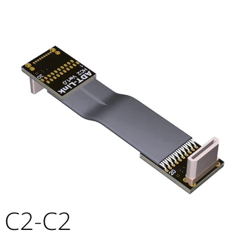 

Mini-HDMI To Mini-HDMI Double 90 degree Angle C-C Type Cable 20pin V2.0b Flat Ribbon Cable 4Kx2K@60Hz C2C2