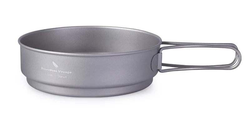 Ilimitado viagem titanium pot pan conjunto com